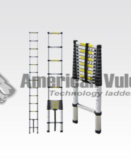 Escalera telescópica fibra de vidrio 24 peldaños. Resistencia 136 kg