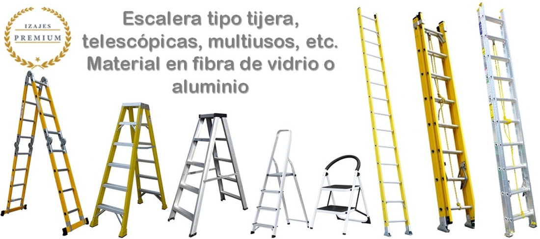 ESCALERAS EN FIBRA DE VIDRIO O ALUMINIO